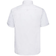 Load image into Gallery viewer, Russell Collection Mens Short Sleeve Classic Twill Shirt (White)