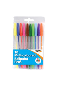 Tiger Stationery Ballpoint Pen (Pack of 10) (Multicolored) (One Size)