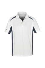 Load image into Gallery viewer, Stormtech Mens Two Tone Short Sleeve Lightweight Polo Shirt (White/Navy)
