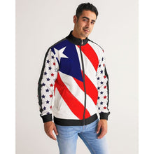 Load image into Gallery viewer, PR Flag Men&#39;s Stripe-Sleeve Track Jacket