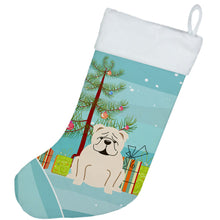Load image into Gallery viewer, Merry Christmas Tree English Bulldog White Christmas Stocking