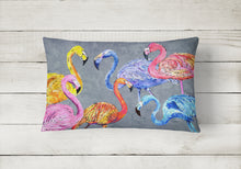 Load image into Gallery viewer, 12 in x 16 in  Outdoor Throw Pillow Flamingo Six Senses Canvas Fabric Decorative Pillow