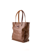 Load image into Gallery viewer, Leather Tote In Lambskin Brown