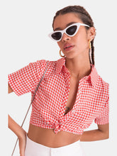 Load image into Gallery viewer, Back Cut Out Short Sleeve Crop Shirt