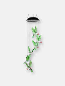 Solar Outdoor 6 Hummingbird Windchime Decoration Light