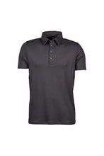 Load image into Gallery viewer, Tee Jays Mens Pima Short Sleeve Cotton Polo Shirt (Dark Grey)