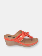 Load image into Gallery viewer, Flora Orange Wedge Sandals