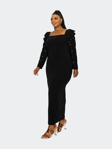 Evangeline Rhinestone Sleeve Dress