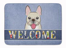Load image into Gallery viewer, 19 in x 27 in French Bulldog Welcome Machine Washable Memory Foam Mat