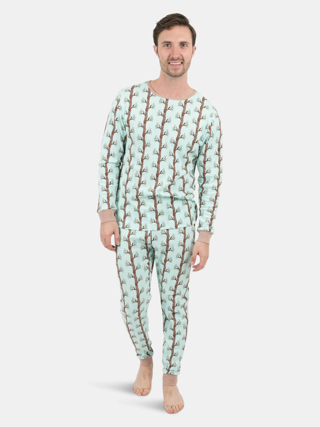 Mens Two Piece Animal Pajamas
