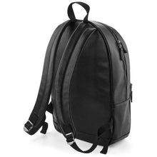 Load image into Gallery viewer, Bagbase Faux Leather Fashion Backpack (Black) (One Size)