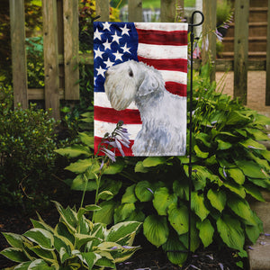 11 x 15 1/2 in. Polyester Sealyham Terrier Patriotic Garden Flag 2-Sided 2-Ply