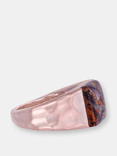 Load image into Gallery viewer, Red Pietersite Stone Signet Ring in 14K Rose Gold Plated Sterling Silver