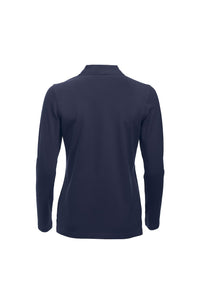 Womens/Ladies Classic Marion Long-Sleeved Polo Shirt - Dark Navy