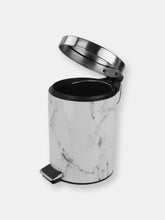 Load image into Gallery viewer, Faux Marble 3 Liter Waste Bin, White
