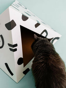 'Doodle' Cardboard Cat Pyramid