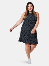 Load image into Gallery viewer, Ava A-Line Dress in Marshmallow Confetti Dot (Curve)