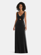 Load image into Gallery viewer, Twist Front Cutout Velvet Maxi Dress - Cameron - LB033