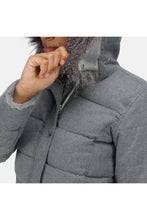 Load image into Gallery viewer, Womens/Ladies Della Wool Effect Insulated Parka - Cyberspace Marl