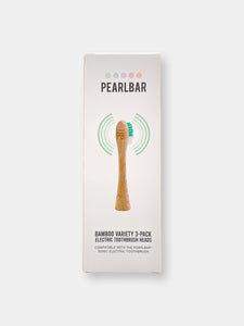 PearlBar Sonic Electric Toothbrush Bamboo Heads - Variety 3 pack
