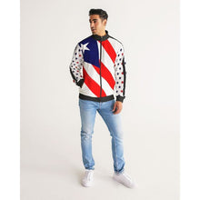 Load image into Gallery viewer, PR Flag Men&#39;s Stripe-Sleeve Track Jacket