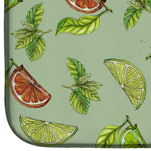14 in x 21 in Lemons, Limes and Oranges Dish Drying Mat