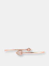Load image into Gallery viewer, Raindrop Adjustable Diamond Bangle In 14K Rose Gold Vermeil On Sterling Silver