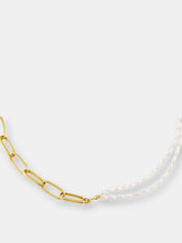 Load image into Gallery viewer, Asymmetrical Freshwater Pearl Link Necklace
