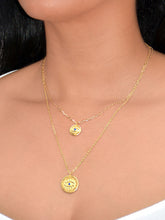 Load image into Gallery viewer, Evil Eye Relax Coin Medallion Necklace