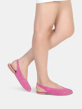 Load image into Gallery viewer, Oriana Fuchsia Slingback Flat Sandals