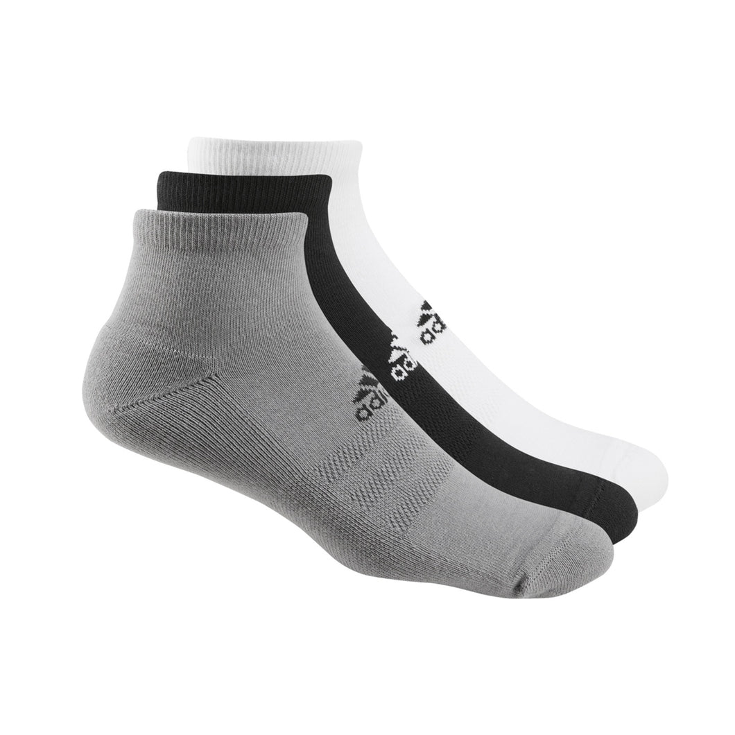 Adidas Mens Golf Ankle Socks (Pack of 3) (Black/White/Gray)