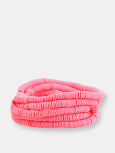 Pink Beaded Stretch Bracelet