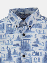 Load image into Gallery viewer, Morris Roaring Toile Blue Shirt