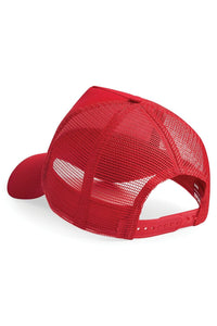 Mens Half Mesh Trucker Cap/Headwear (Pack of 2) - Classic Red