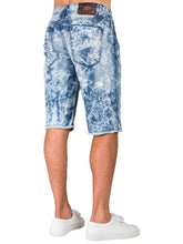 Load image into Gallery viewer, Men&#39;slim Premium Denim Cut Off Shorts Bleach Splatter Distressed Raw Edge