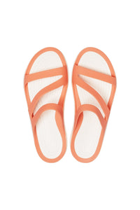 Womens/Ladies Swiftwater Slip On Sandals - Light Orange/White