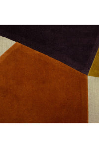 Paoletti Solomon Geometric Cushion Cover (Plum) (18in x 18in)