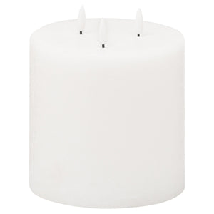 Hill Interiors Luxe Collection Natural Glow 3 Wick Electric Candle (White) (30cm x 15cm x 15cm)