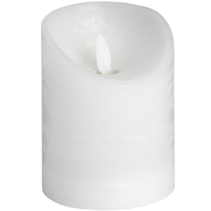 Hill Interiors Flickering Flame LED Wax Candle (White) (3 x 4in)