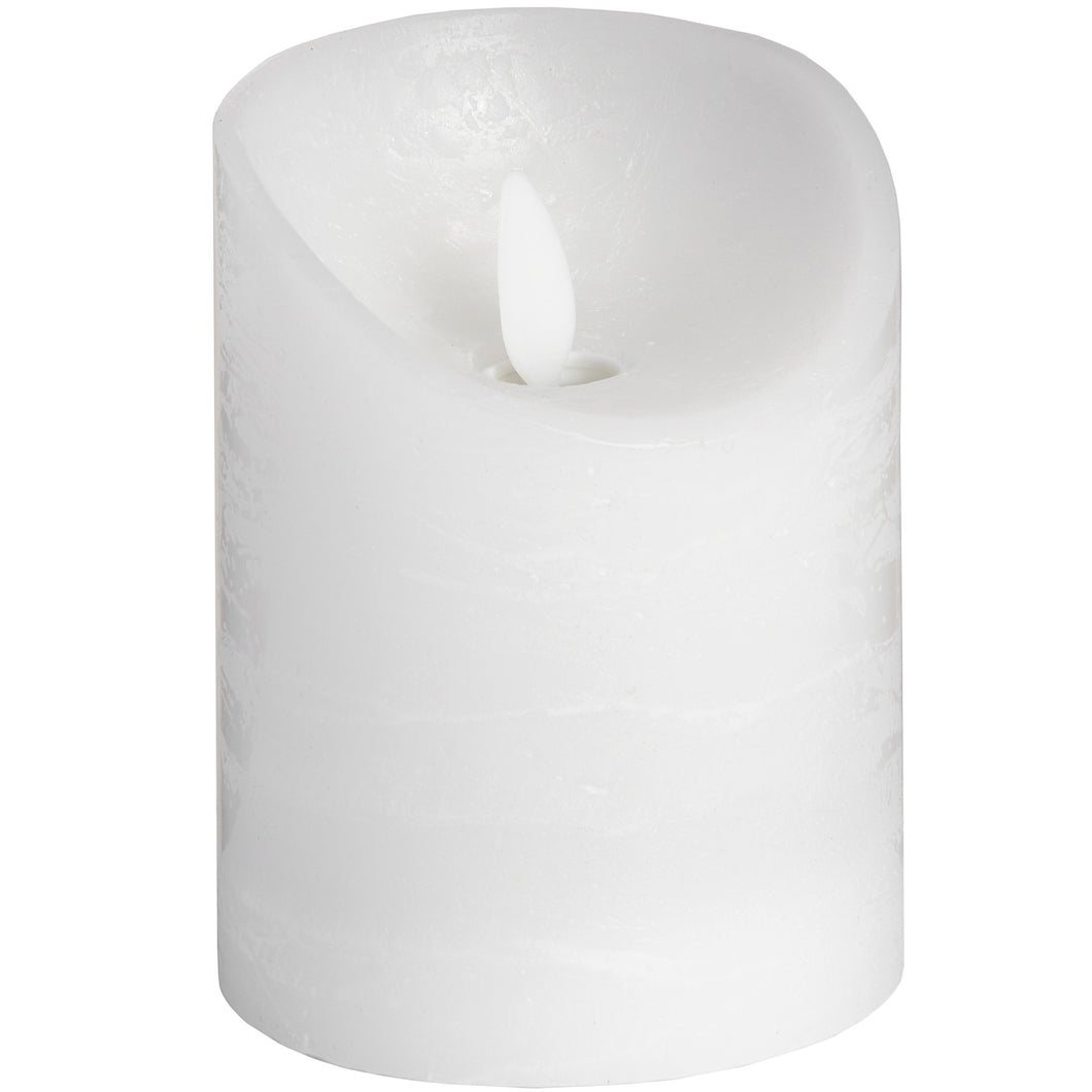 Hill Interiors Flickering Flame LED Wax Candle (White) (3 x 6in)