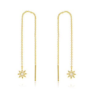 Ingrid Star Gold Threader Earrings