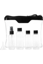 Load image into Gallery viewer, Munich Airline Approved Travel Bottle Set - Transparent/Black