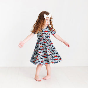 Miles Short Sleeve Twirl Dress