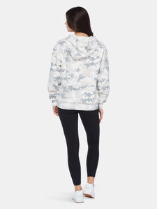 Chlo Relaxed Fit Hoodie in White Camo