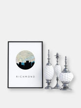 Load image into Gallery viewer, Richmond, Virginia City Skyline With Vintage Richmond Map