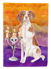 Load image into Gallery viewer, Hallween Brittany Spaniel Garden Flag 2-Sided 2-Ply
