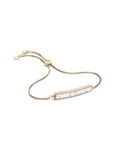 Load image into Gallery viewer, Marble Bar Bracelet - Gold + Carrara