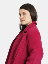Load image into Gallery viewer, Wool Double-Breasted Coat in Fuchsia Pink