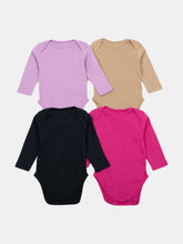 Load image into Gallery viewer, Baby Cotton Long Sleeves Bodysuits 4-Pack