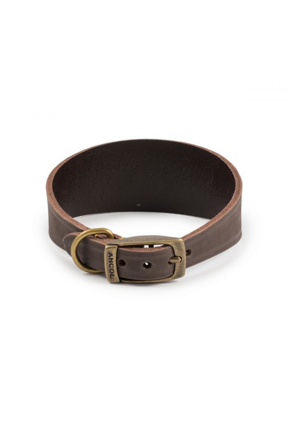 Ancol Timberwolf Leather Whippet Collar (Sable) (11.8-13.4in)